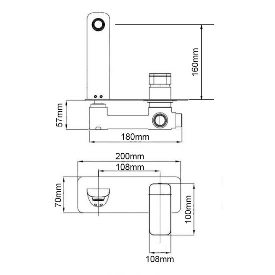 IVANO | WALL MIXER WITH SPOUT