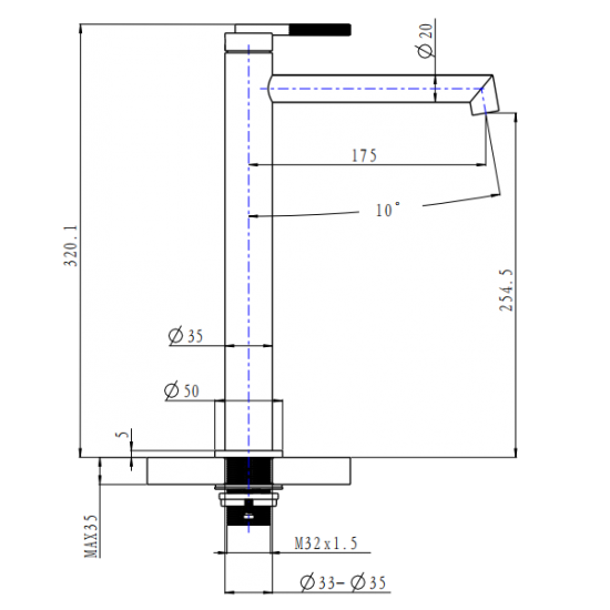 CADDENCE | TALL BASIN MIXER