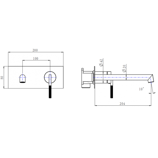 CADDENCE | WALL MIXER WITH SPOUT