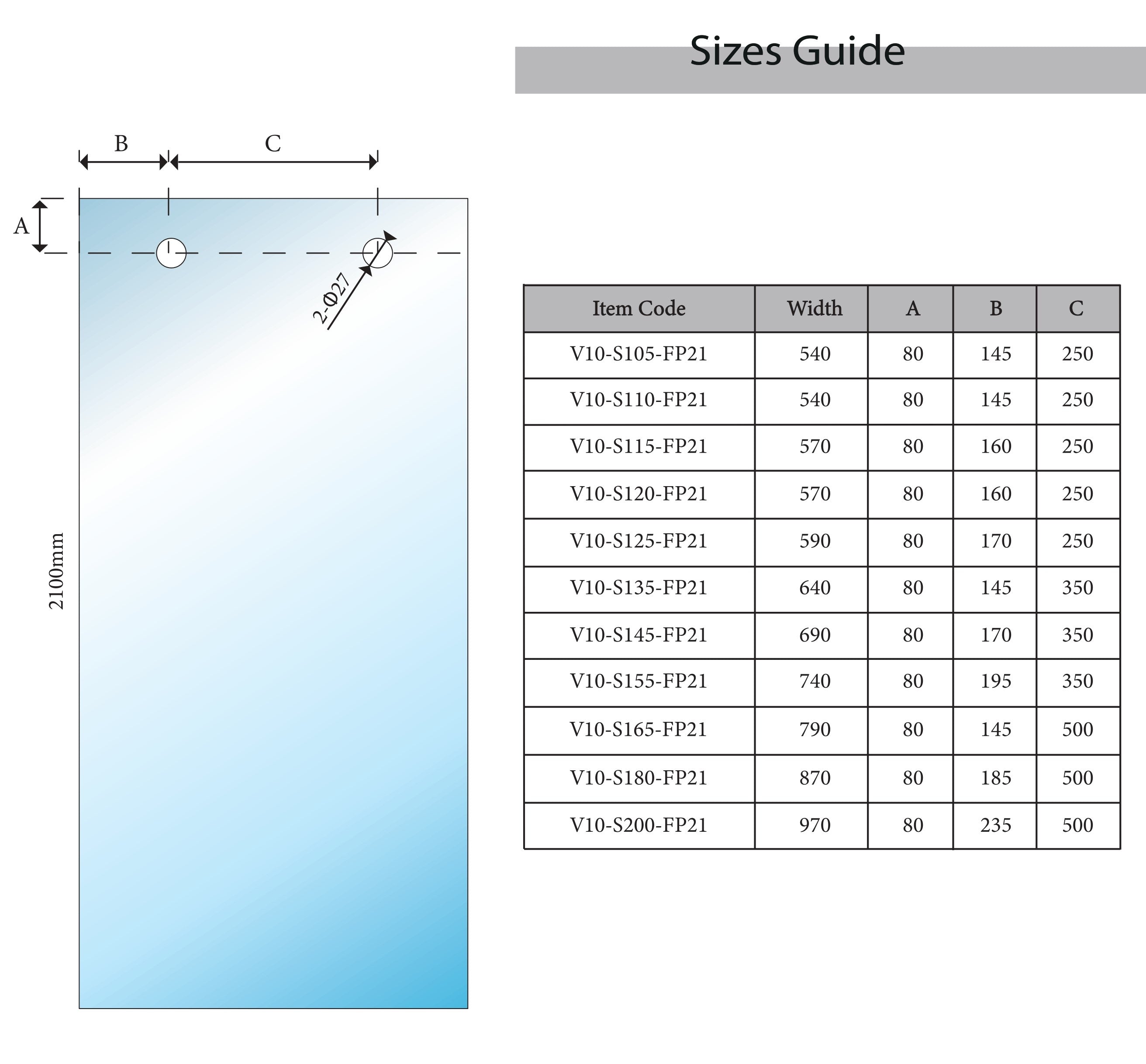 FRAMELESS | SLIDING | FRONT PANEL