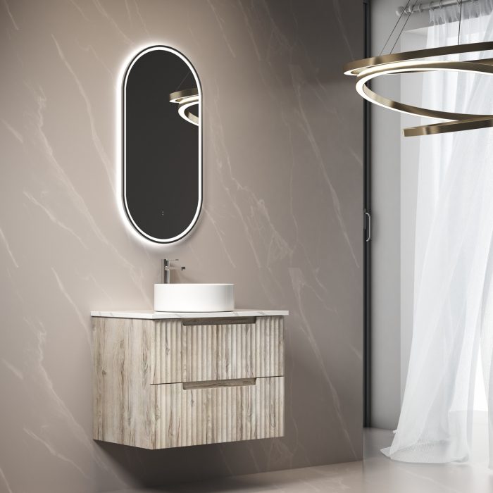 TUSCANA | 750MM WALL HUNG VANITY WITH STONE TOP WITH UNDERMOUNT BASIN