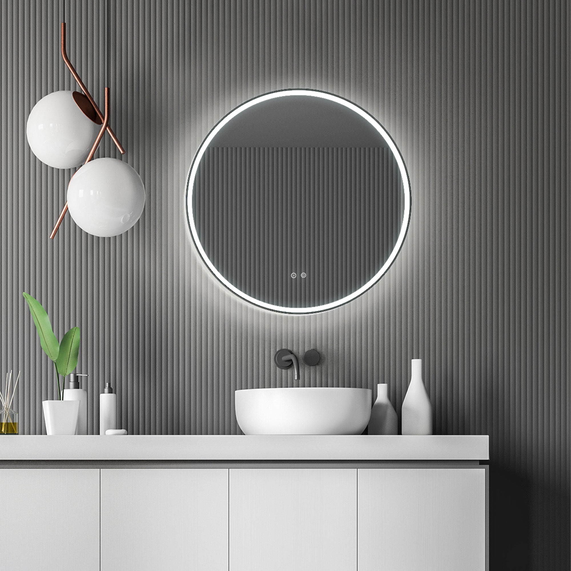 SPHERE | ROUND LED MIRROR WITH DEMISTER 800X800