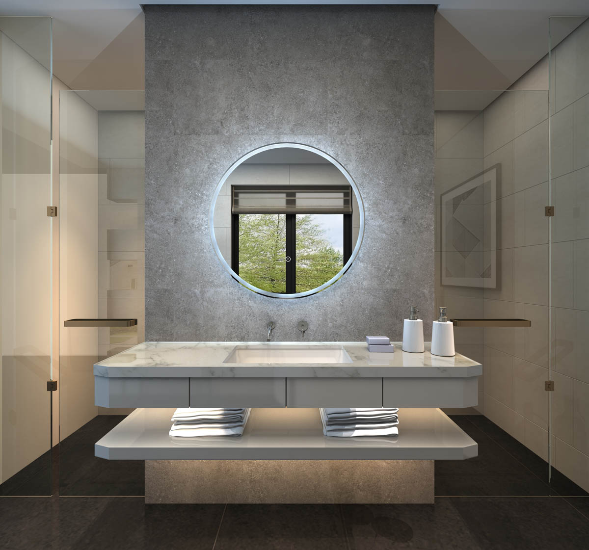 SPHERE | ROUND LED MIRROR WITH 800X800