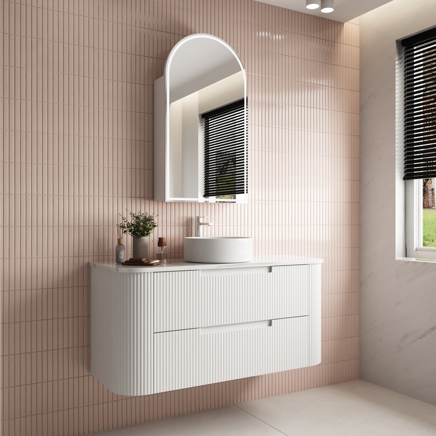 CURVA | 1200MM WALL HUNG VANITY WITH STONE TOP