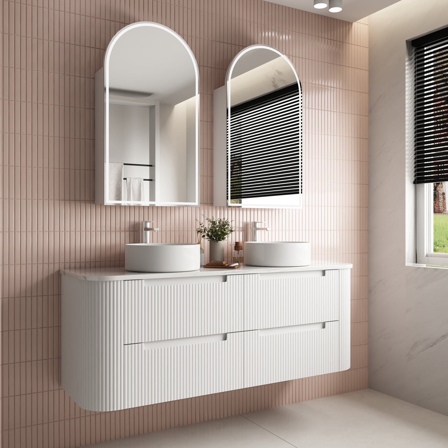 CURVA | 1500MM WALL HUNG VANITY WITH STONE TOP