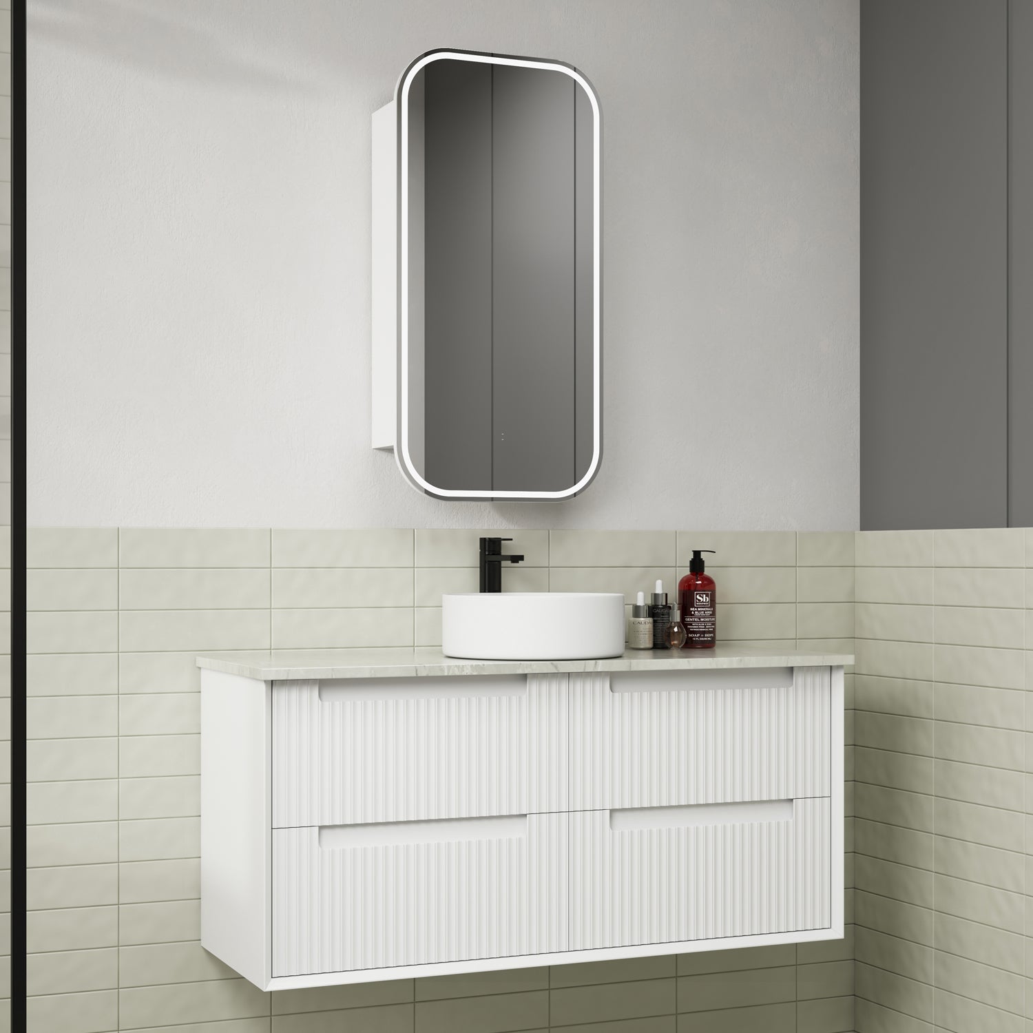 FLAUTO | 1200MM WALL HUNG VANITY WITH CERAMIC TOP