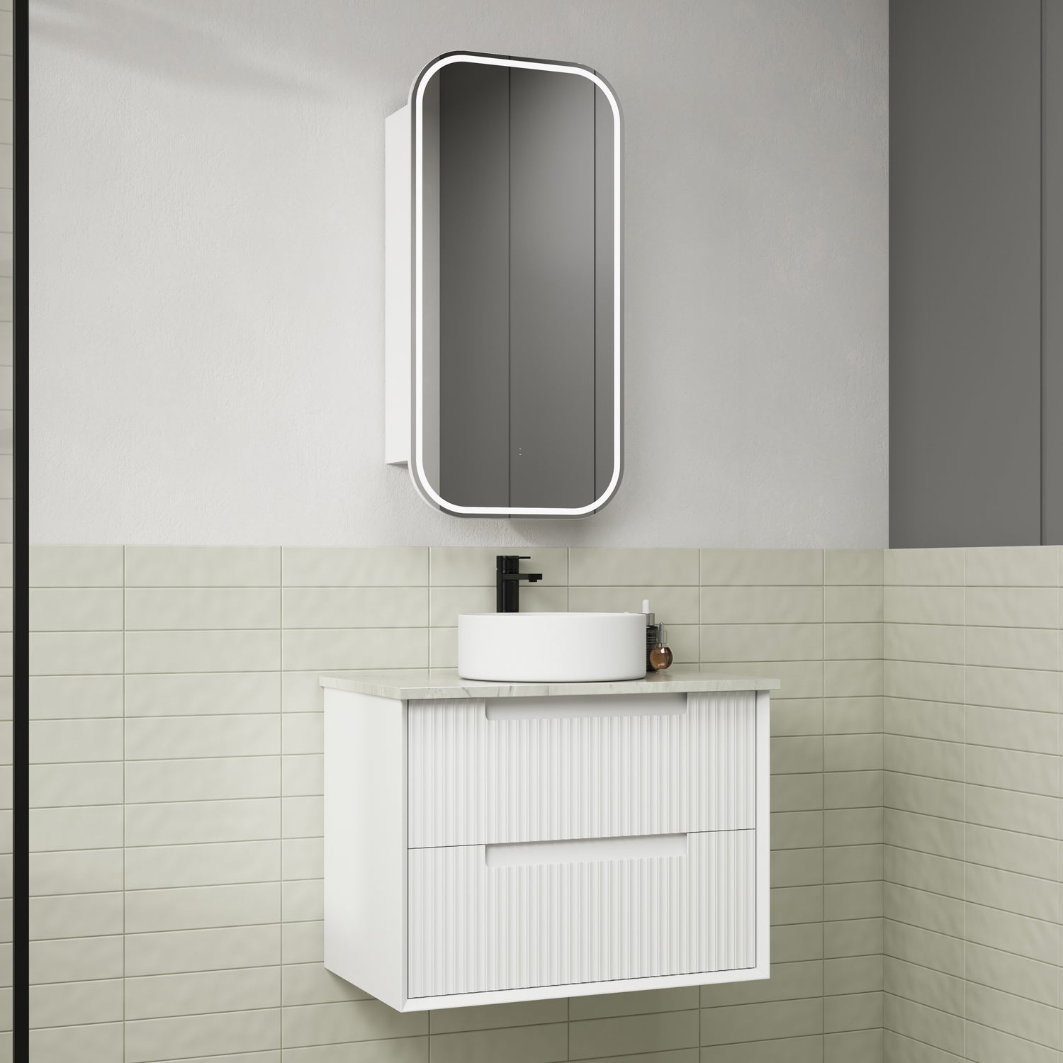 FLAUTO | 750MM WALL HUNG VANITY WITH STONE TOP
