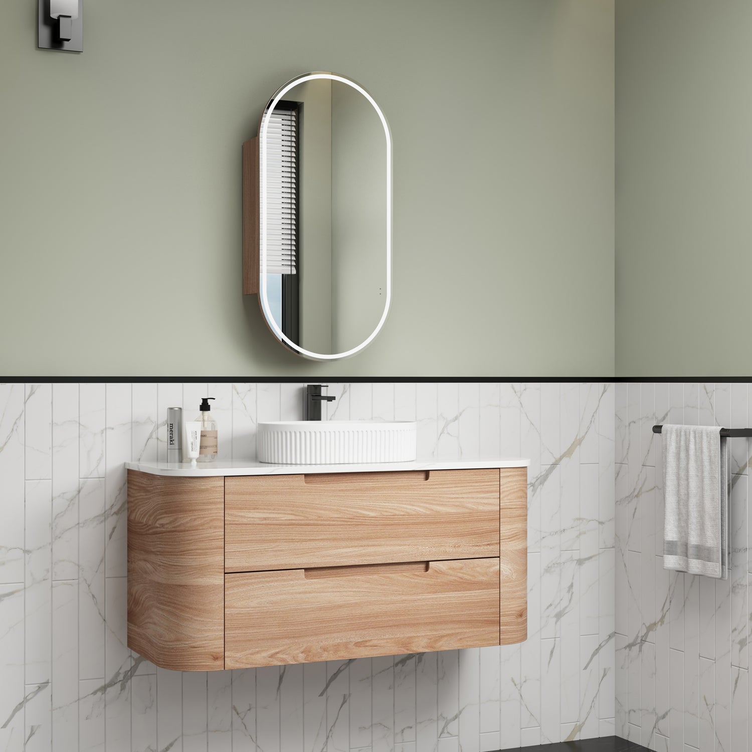BRIONY | 1200MM WALL HUNG VANITY WITH STONE TOP