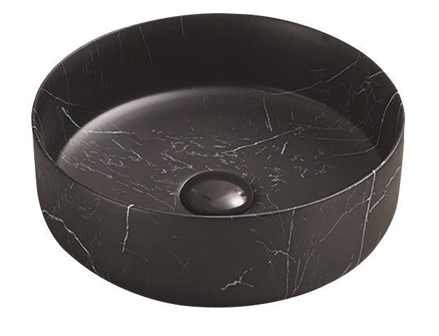 ROUND BASIN | BLACK MARBLE