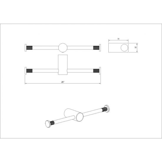 CADDENCE | DOUBLE TOILET ROLL HOLDER
