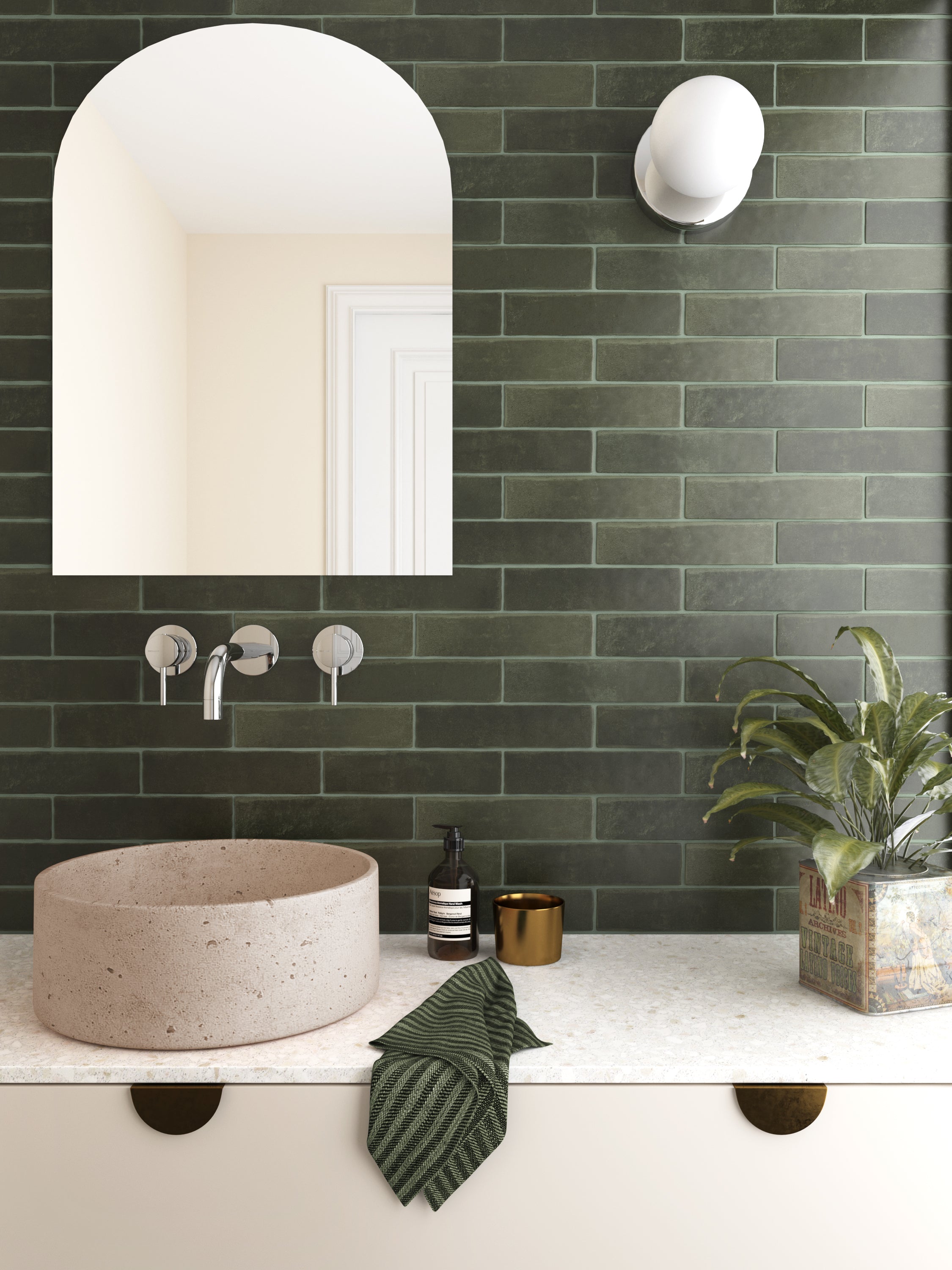 ARGILE | KHAKI MATT | SUBWAY | 60X246X9MM