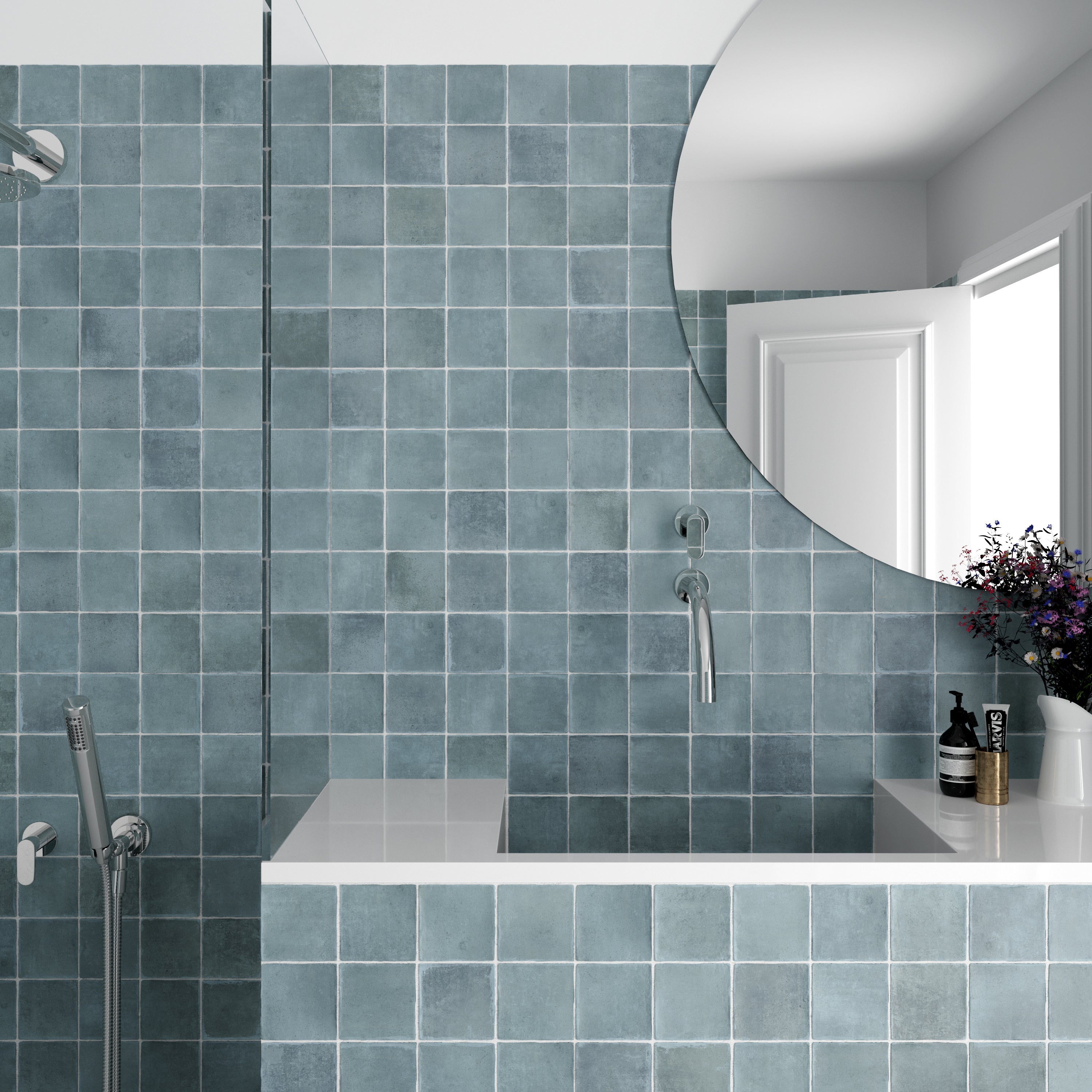 ARGILE | SKY MATT | 100X100X9MM