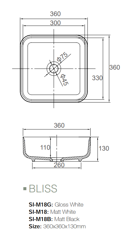 BLISS | ABOVE SOLID SURFACE BASIN