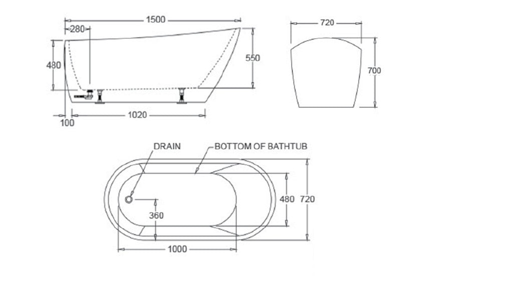 DUBLIN | 1500 FREESTANDING BATHTUB
