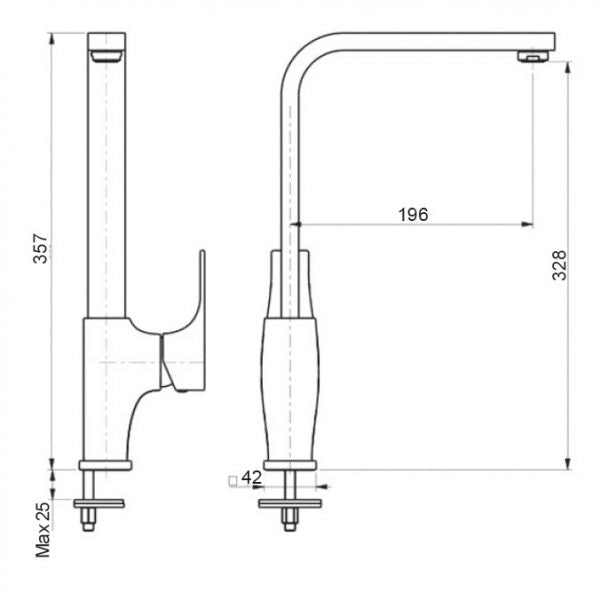 HINO | KITCHEN SINK MIXER | CHROME