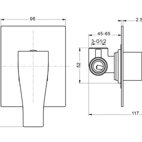 HINO | SHOWER MIXER | CHROME