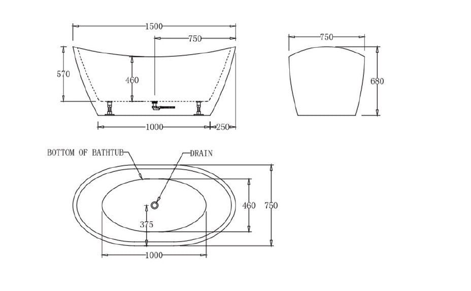 LYON | 1500 FREESTANDING BATHTUB