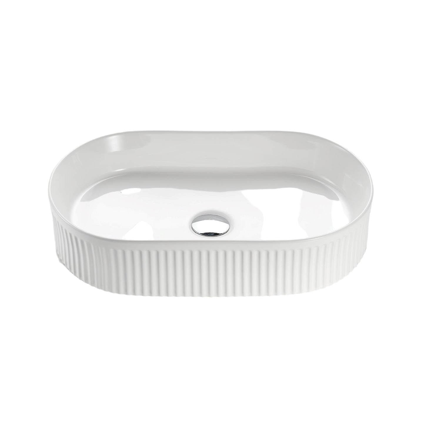 FLUTED OVAL BASIN | 580X360