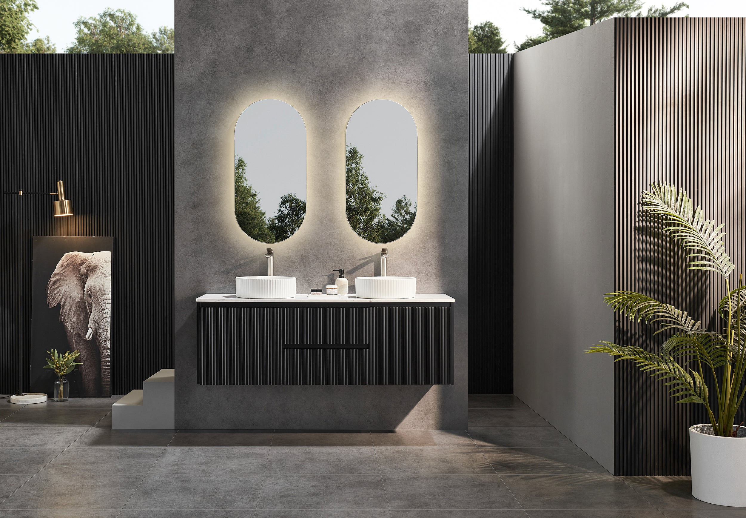 BRINDABELLA | 1500MM WALL HUNG MIDDLE DRAWERS VANITY WITH STONE TOP