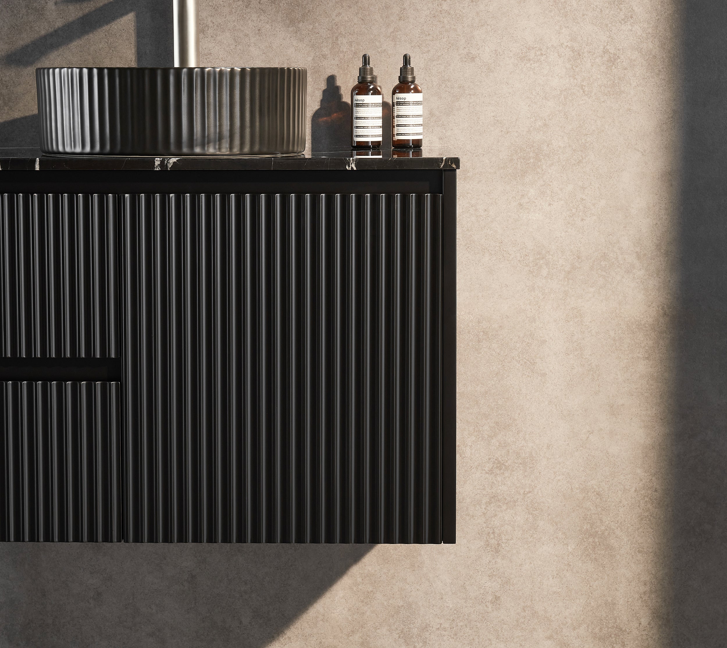 BRINDABELLA | 750MM WALL HUNG LEFT HAND VANITY WITH STONE TOP