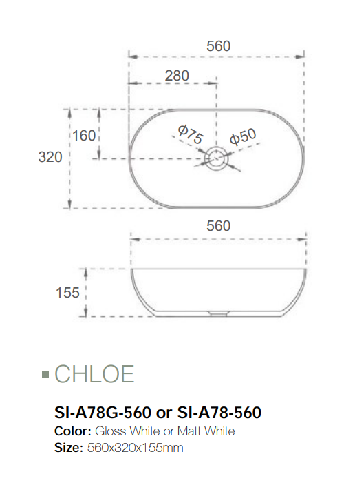 CHLOE | ABOVE SOLID SURFACE BASIN