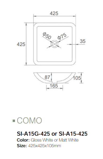 COMO | ABOVE SOLID SURFACE BASIN