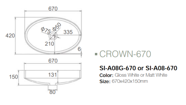 CROWN | ABOVE SOLID SURFACE BASIN
