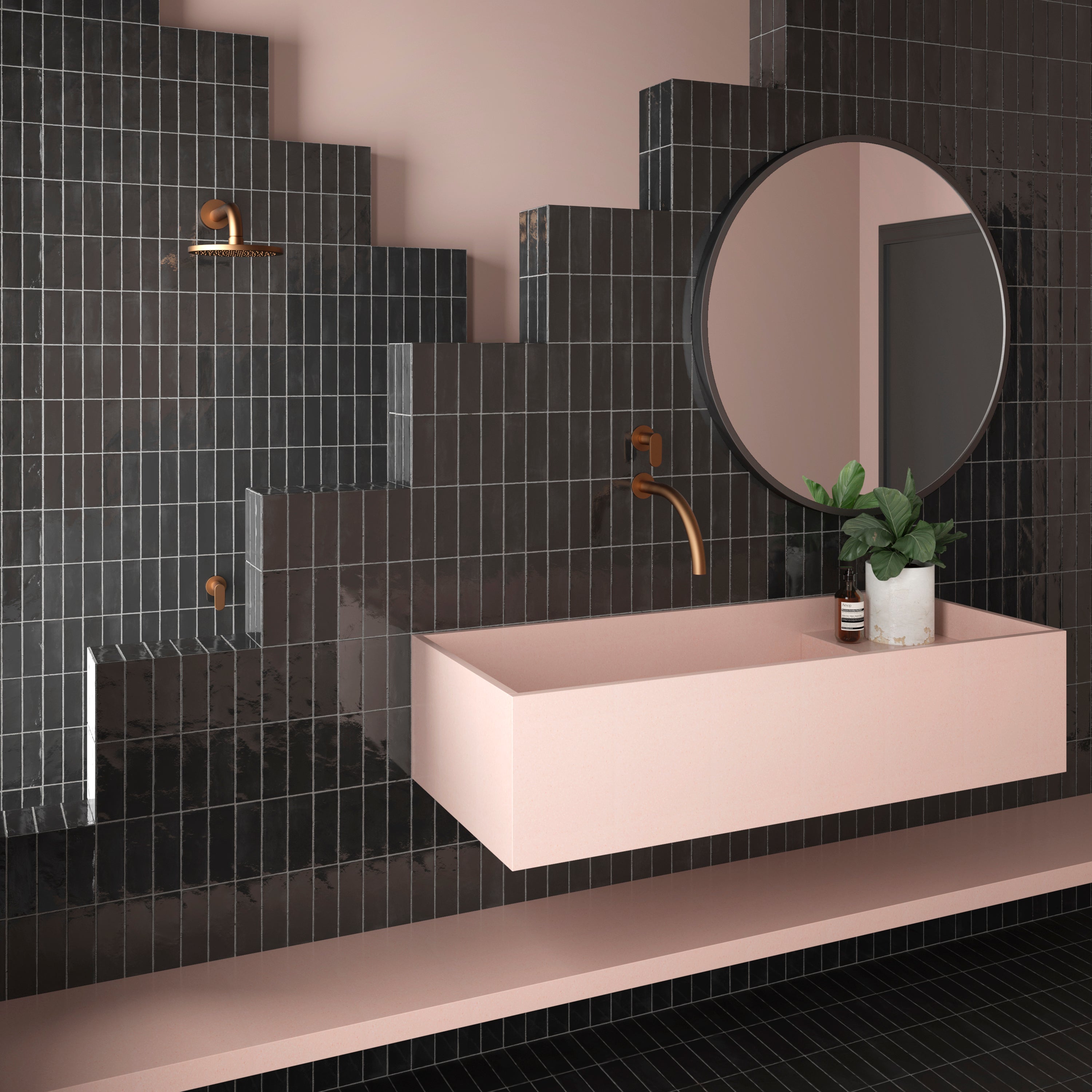 COCO | BLACK HAT GLOSS | PORCELAIN | 50X150X7MM