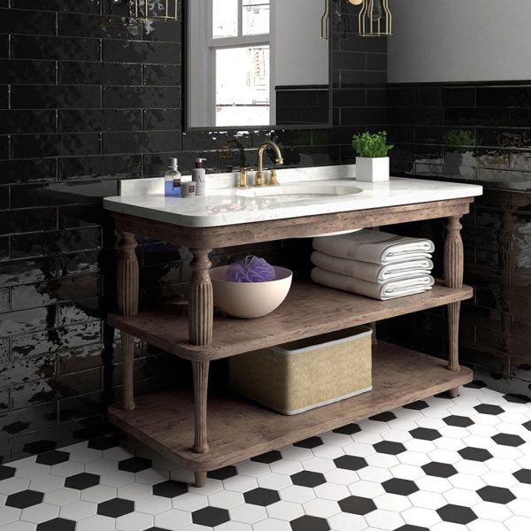 COTTAGE | BLACK GLOSS | CERAMIC | 75X150X9MM
