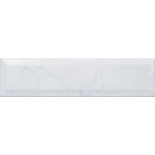COTTAGE | CARRARA MARBLE METRO BEVELLED GLOSS | CERAMIC | 75X300X9MM