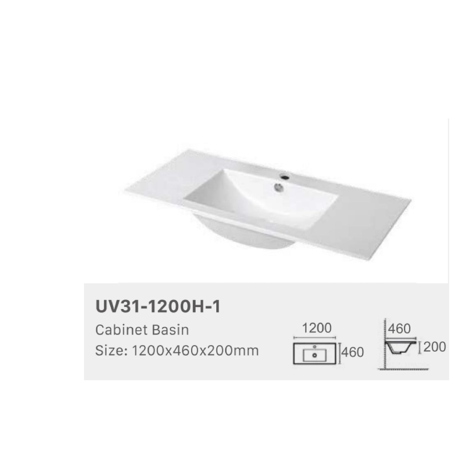 ELENA | 1200MM WALL HUNG VANITY WITH CERAMIC TOP