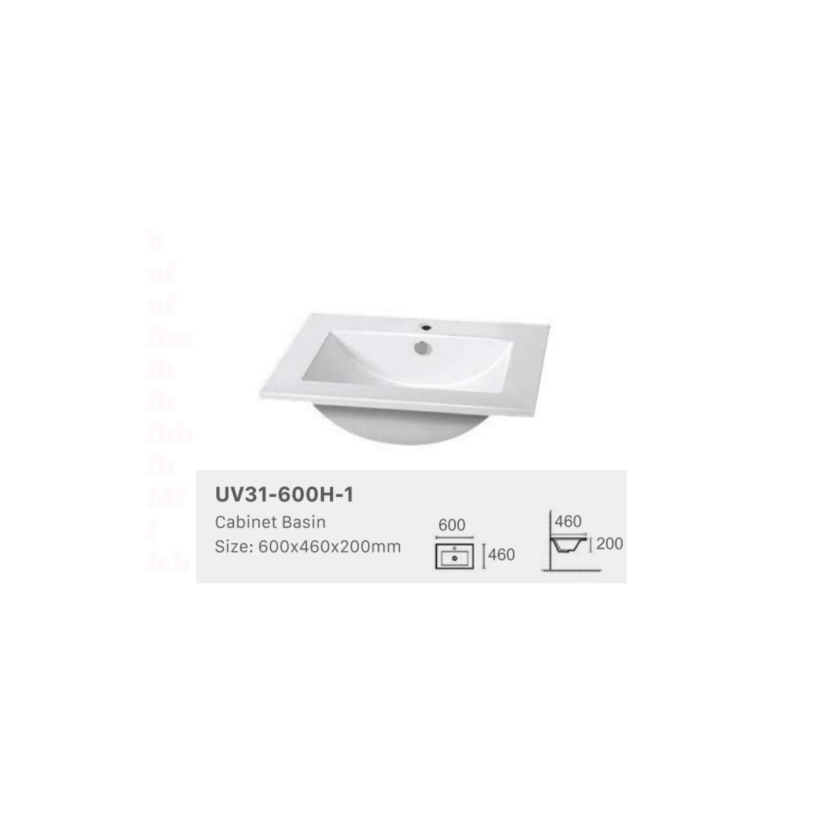QUINN | 600MM FREE STANDING VANITY WITH CERAMIC TOP