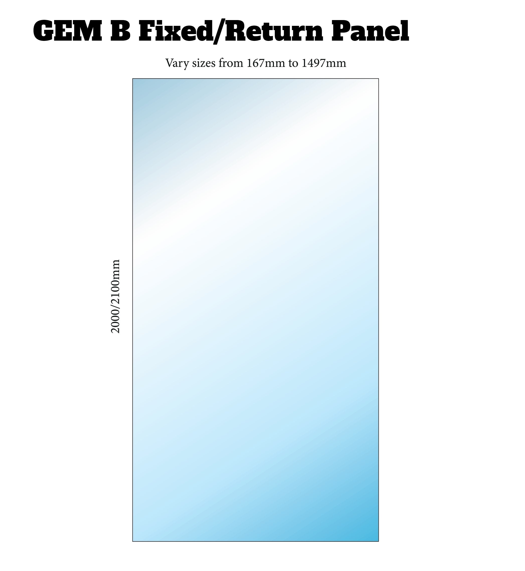 GEM-B | FULLY FRAMELESS SCREEN | FRONT PANEL