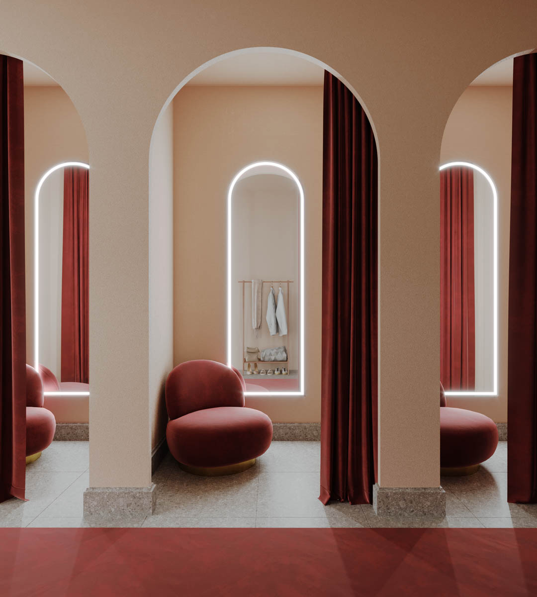 REMER | GREAT GREAT ARCHED LED MIRROR | 600X1800