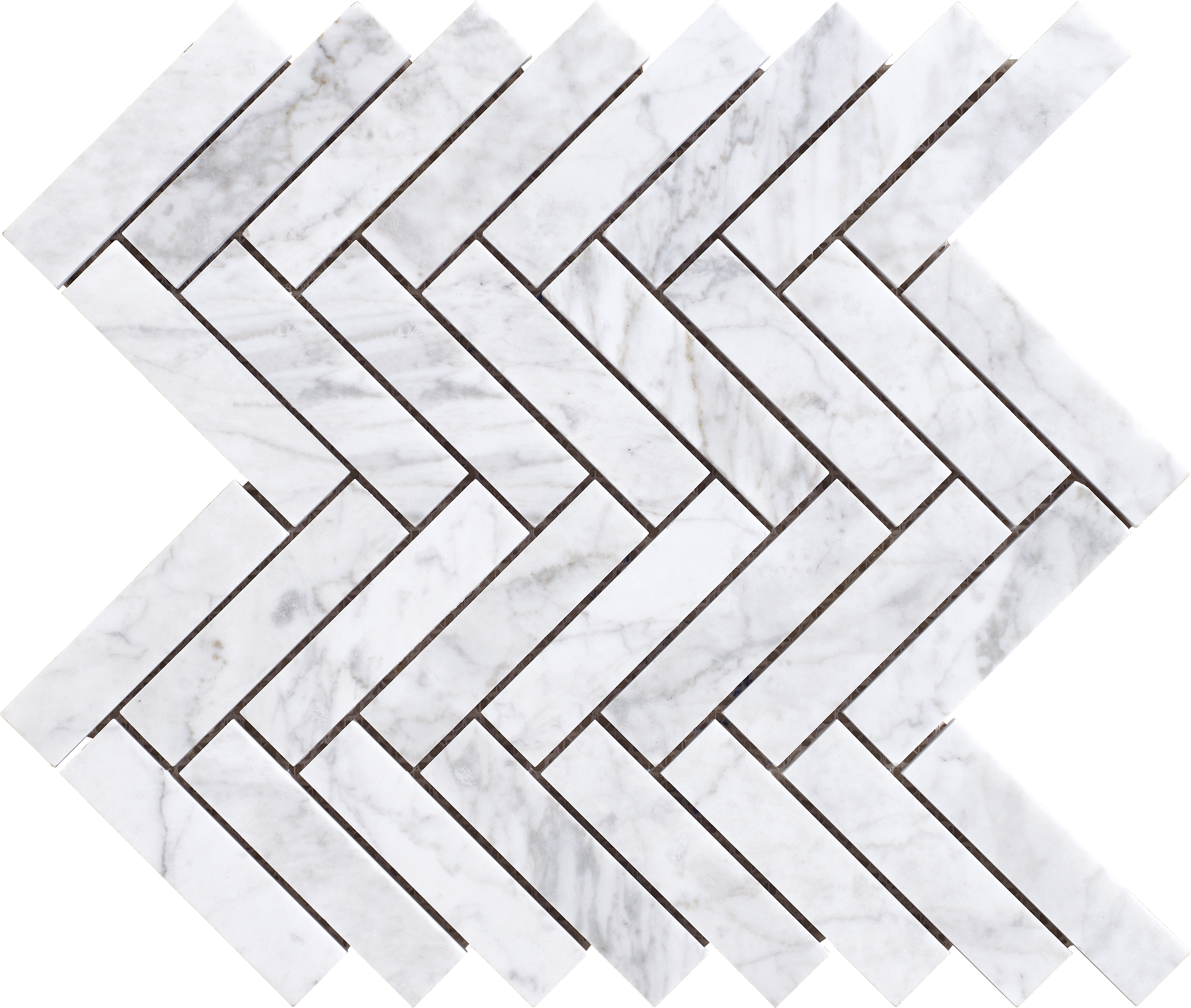 BIANCO CARRARA | HERRIGBONE MOSAIC SHEET | 281X287MM