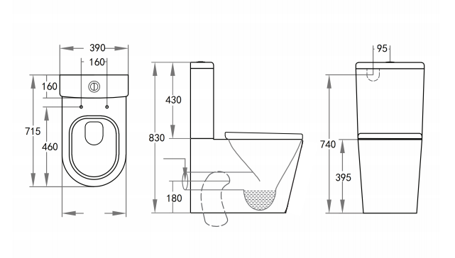 AVERY | BOX RIM PAN BACK TO WALL TOILET SUITE
