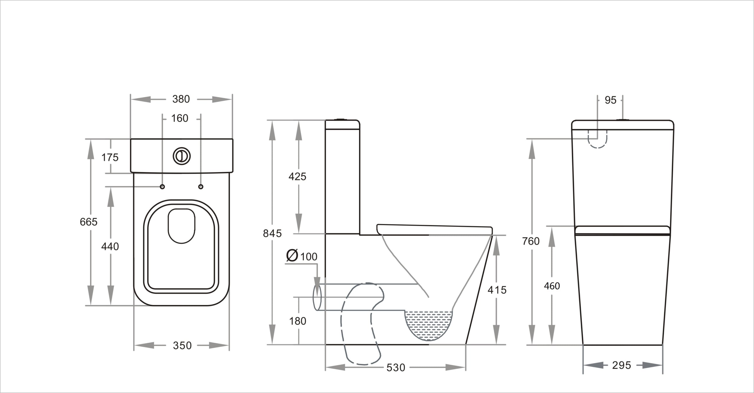 QUBIST | BOX RIM PAN TOILET SUITE
