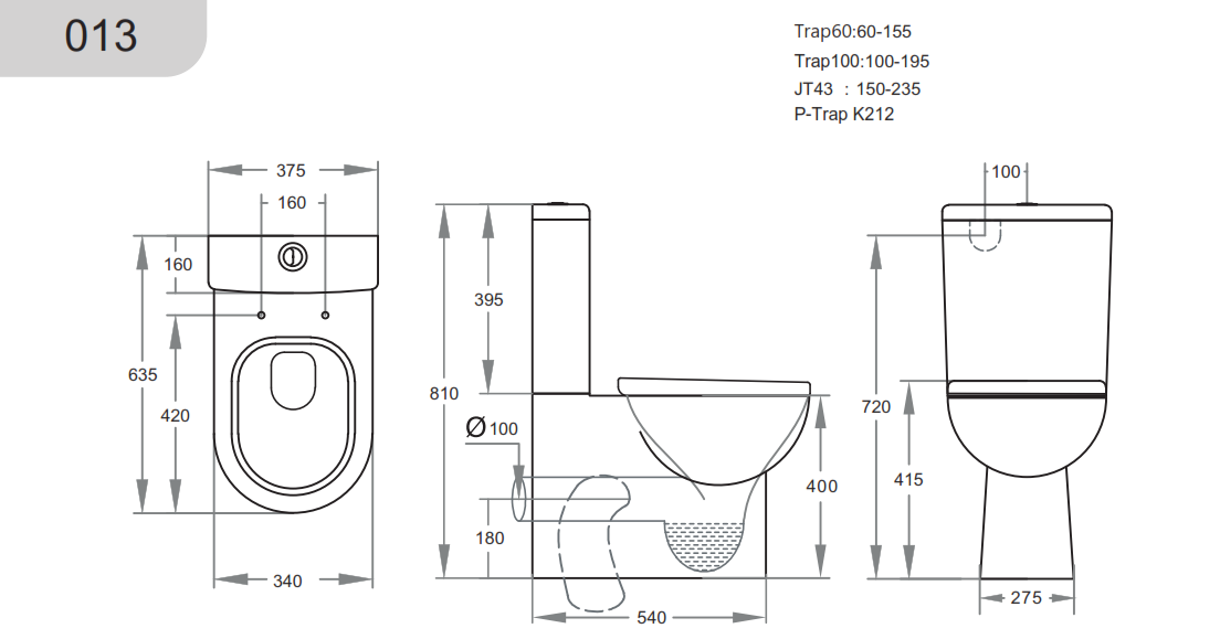 RIO | BOX RIM PAN TOILET SUITE