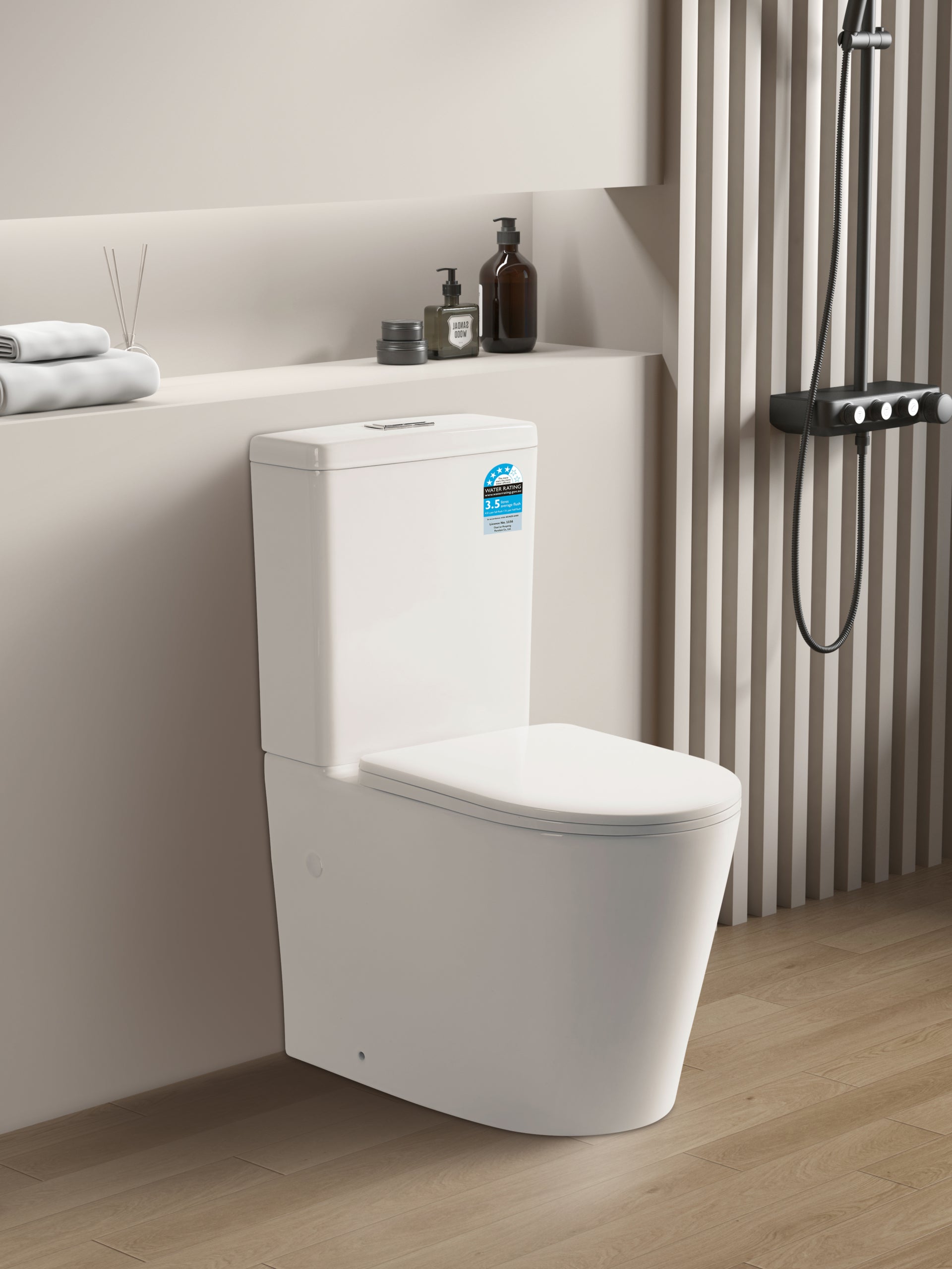 VIVID TORNADO RIMLESS TOILET SUITE | GLOSS WHITE