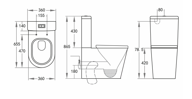 VIVID TORNADO RIMLESS TOILET SUITE | GLOSS WHITE