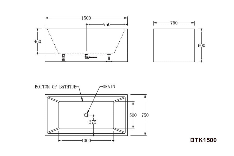 KANSAS | FREE STANDING BATHTUB 1500
