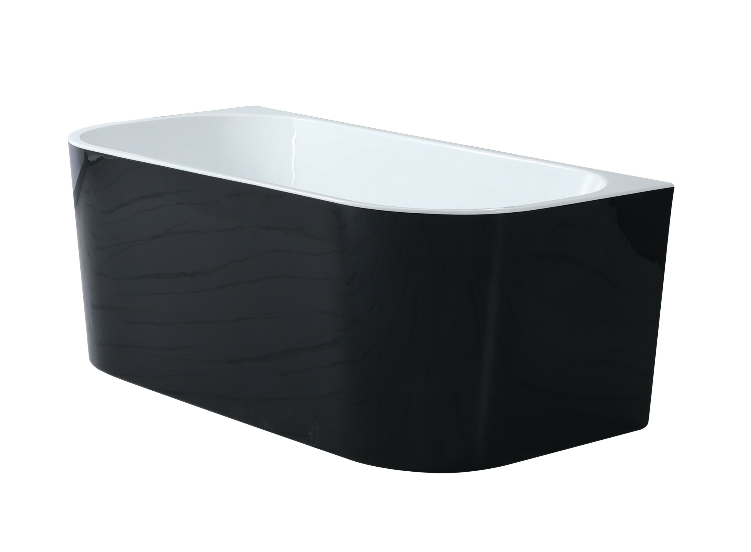 ELIVIA | BACK TO WALL BATHTUB 1700 | BLACK & WHITE