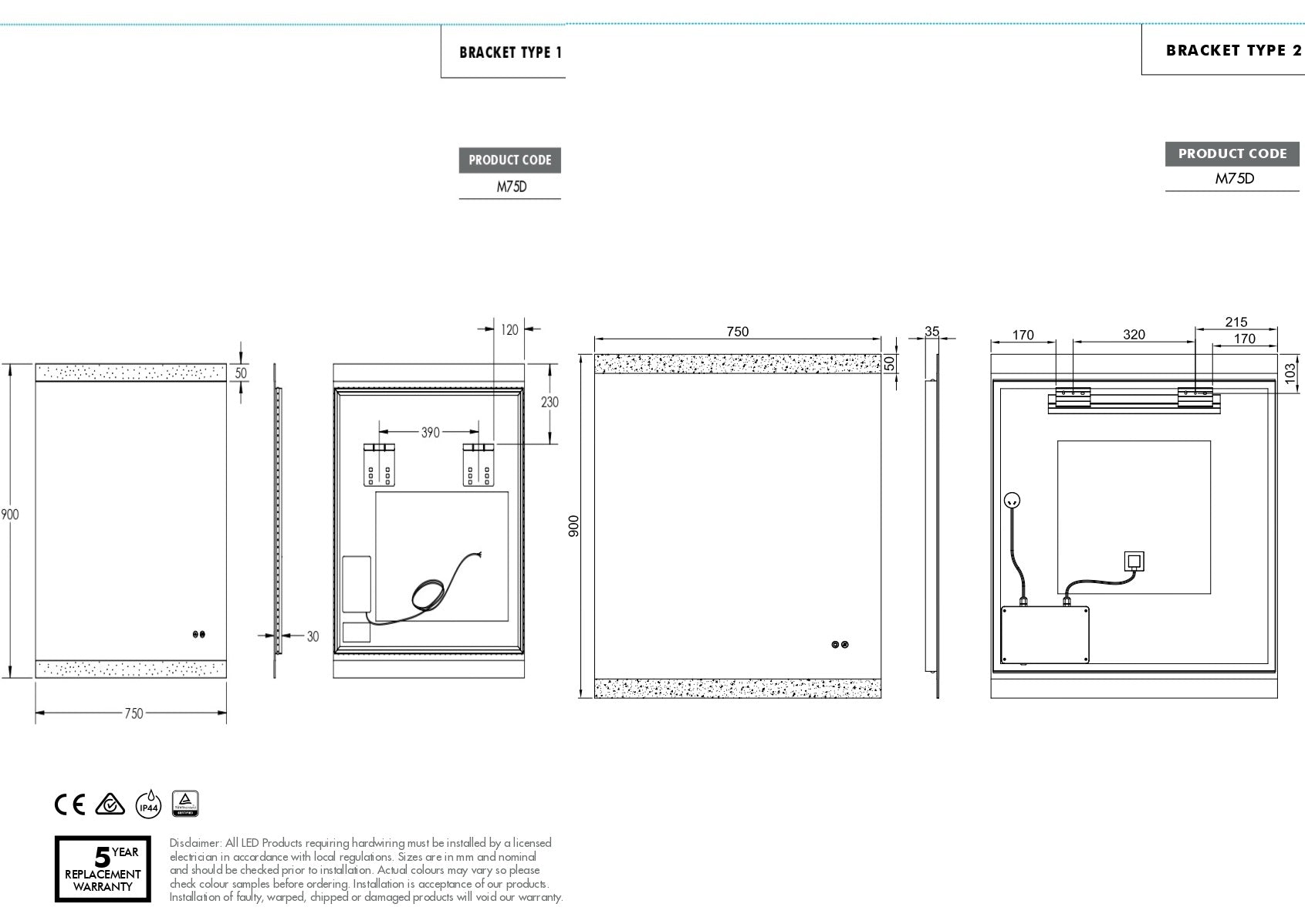 MIRO | RECTANGLE LED MIRROR 750X900