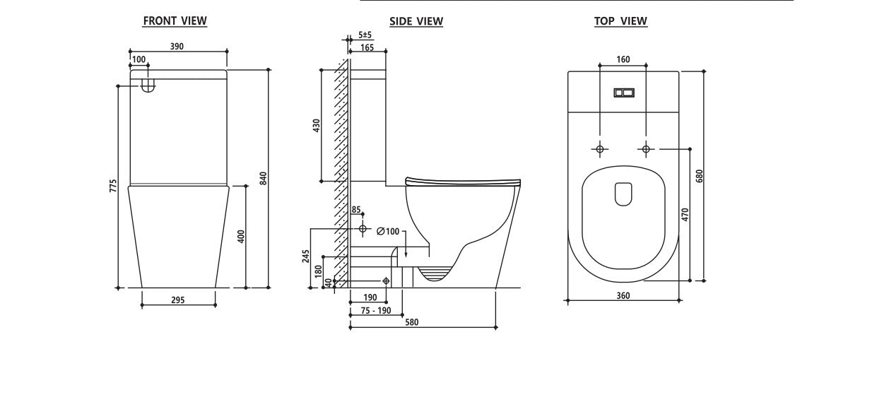 MEZIO | RIMLESS | BACK TO WALL | TOILET SUITE