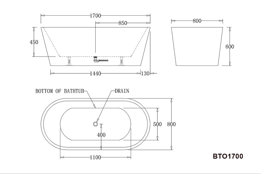 OSLO | FREESTANDING BATHTUB | BLACK & WHITE