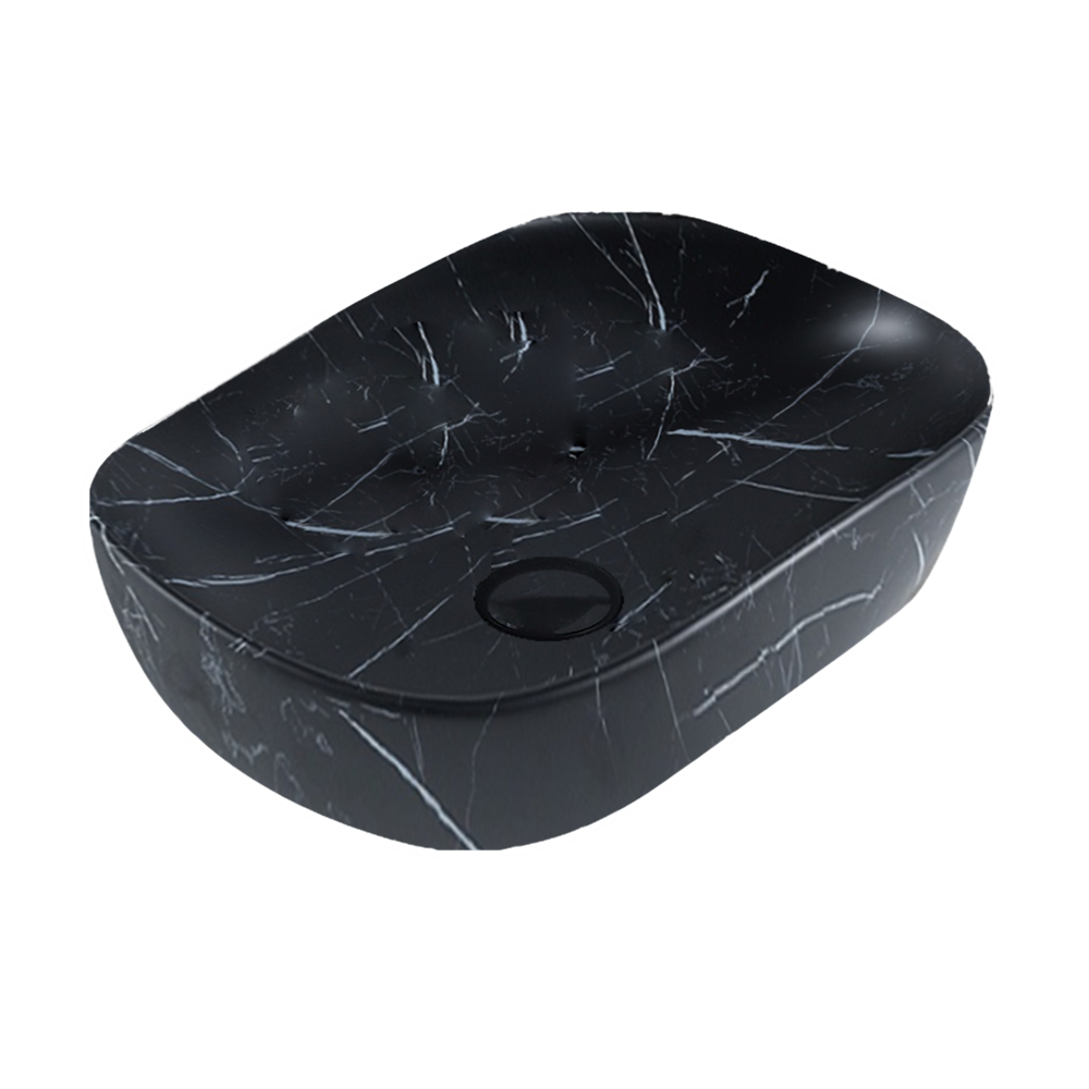 RECTANGLE BASIN | BLACK MARBLE