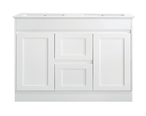 QUINN | 1200MM FREE STANDING VANITY WITH DOUBLE BOWL CERAMIC TOP