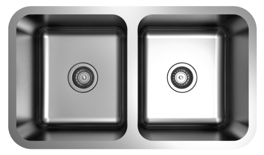 SOLANTO 794 DOUBLE UNDERMOUNT SINK