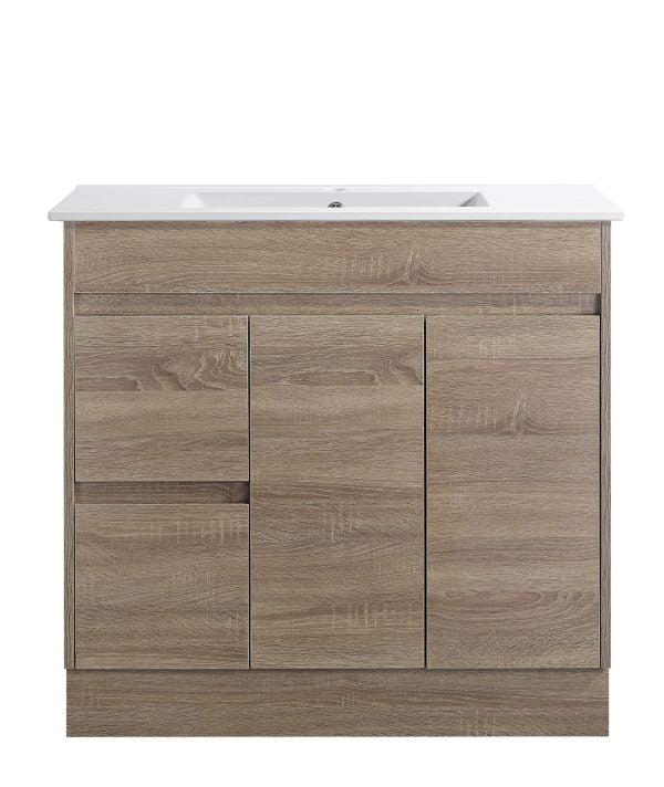 TOBI | 900MM FREE STANDING VANITY WITH CERAMIC TOP