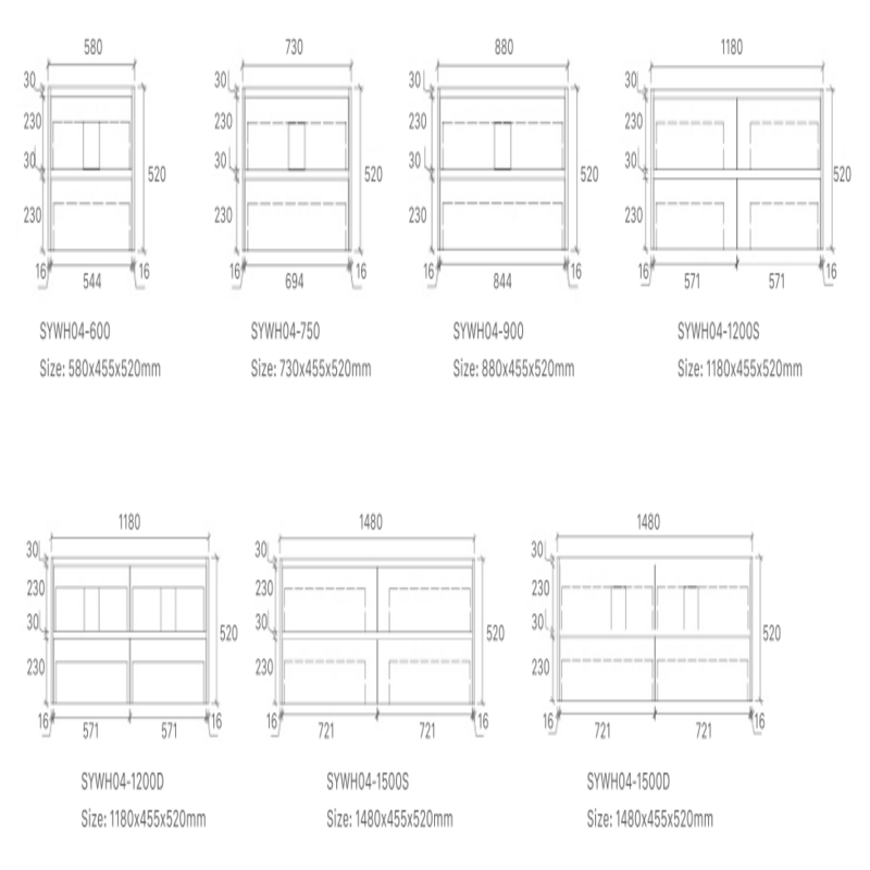 MINA | 750MM WALL HUNG VANITY ONLY